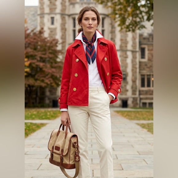Lauren Ralph Lauren Jackets & Blazers - Ralph Lauren Women’s red cotton nautical jacket coat gold buttons preppy petit L